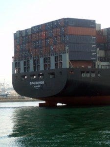 Container Ship at port container ship at port