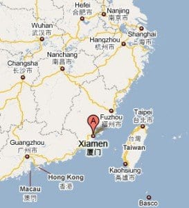 Map of Xiamen